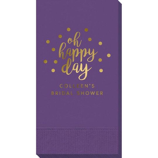 Confetti Dots Oh Happy Day Guest Towels